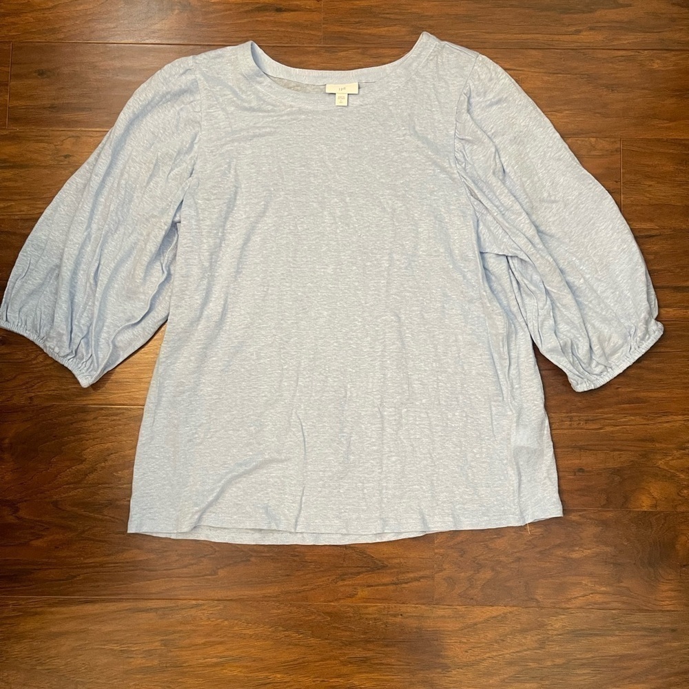 J.Jill Linen Blouse Size L Tall